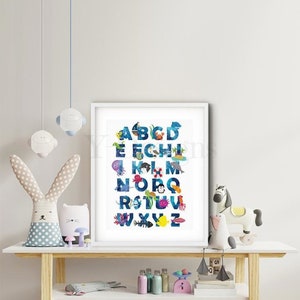 Ocean Alphabet - Dark Blue | Digital Download