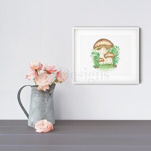 Watercolor Cep Mushroom