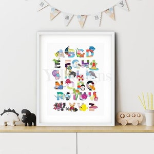 Ocean Alphabet - Multicolored | Digital Download