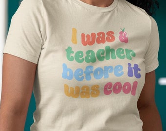 Funny Teacher T-Shirt, Retro Teach Shirt, Women Educator TShirt, Comfort Colors Shirt, Appreciation Gift, Back to School Top, Cool Staff Tee