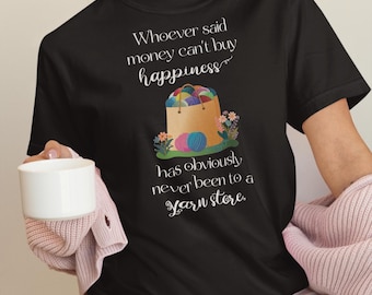 Camiseta para Amantes de Fios, Camiseta de Crochê, Camiseta de Tricô, Presente para Tricoteira, Presente de Crochê, Presente para Amantes de Fios, Camiseta para Entusiasta de Crochê, Amante de Tricô