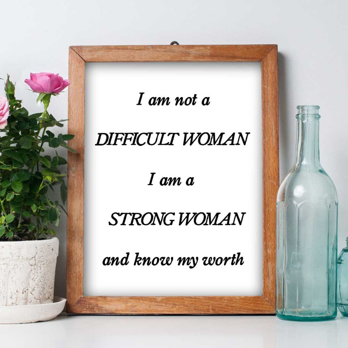 I am a Strong Woman/ Printable Quote/ Instant Download/ Wall | Etsy