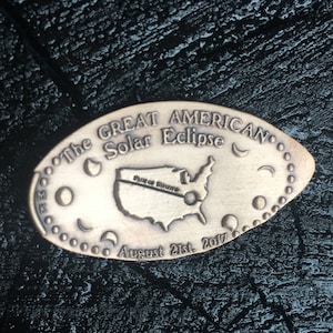 Great American Solar Eclipse 2017 Copper Event Collection Party Favor Pressed Copper Penny image 2