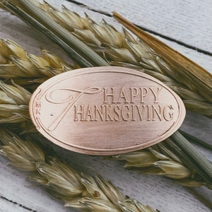 Happy Thanksging Party Favor • Copper • Holiday Collection • Thanksgiving • Pressed Copper Penny
