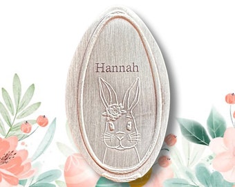 Easter Basket Tags • Copper • Holiday Collection • Party Favor • Pressed Copper Penny Bunny Easter Tag Personalized Flower Rabbit Easter Tag