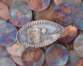 Unique Tooth Fairy Penny Gift • Copper • Tooth Fairy Collection • Tooth Fairy • 10 Pressed Penny