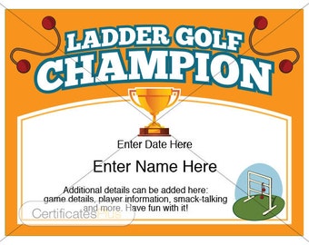 foosball certificate champion award