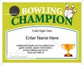 Bowling Champion Certificate Template (8.5x11" Printable)