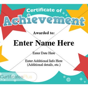 Certifikat, Kinderzertifikat, Kinderzertifikat, Lehrerzertifikat, Abschlussdiplom, Lehrergeschenk, Schülerzertifikat
