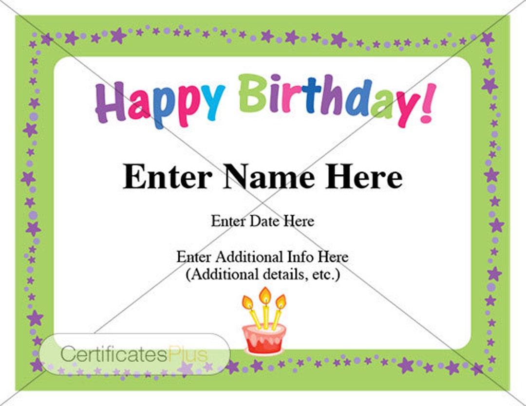 Editable Happy Birthday Certificate, Kid Certificates, Birthday Cards, Child Certificates, Birthday Wishes, Messages, Birthday Greetings - Etsy editable-happy-birthday-certificate-kid-certificates-birthday-cards-child-certificates-birthday-wishes-messages-birthday-greetings-etsy