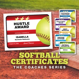 Softball Certificates Coaches Series Editable Softball Etsy Softball Certificates Coaches Series Editable Softball Etsy