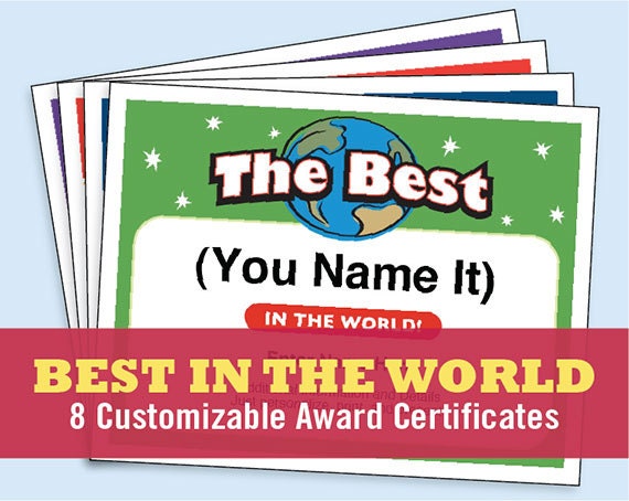 Nan meilleurs au monde Award certificat personnalisé Nan meilleurs au monde Award certificat personnalisé