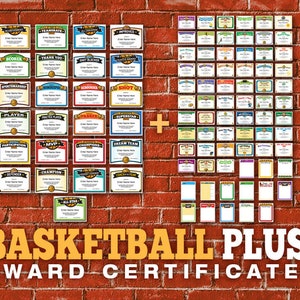 Basketball Award Certificates Plus! - Printable PDF Templates