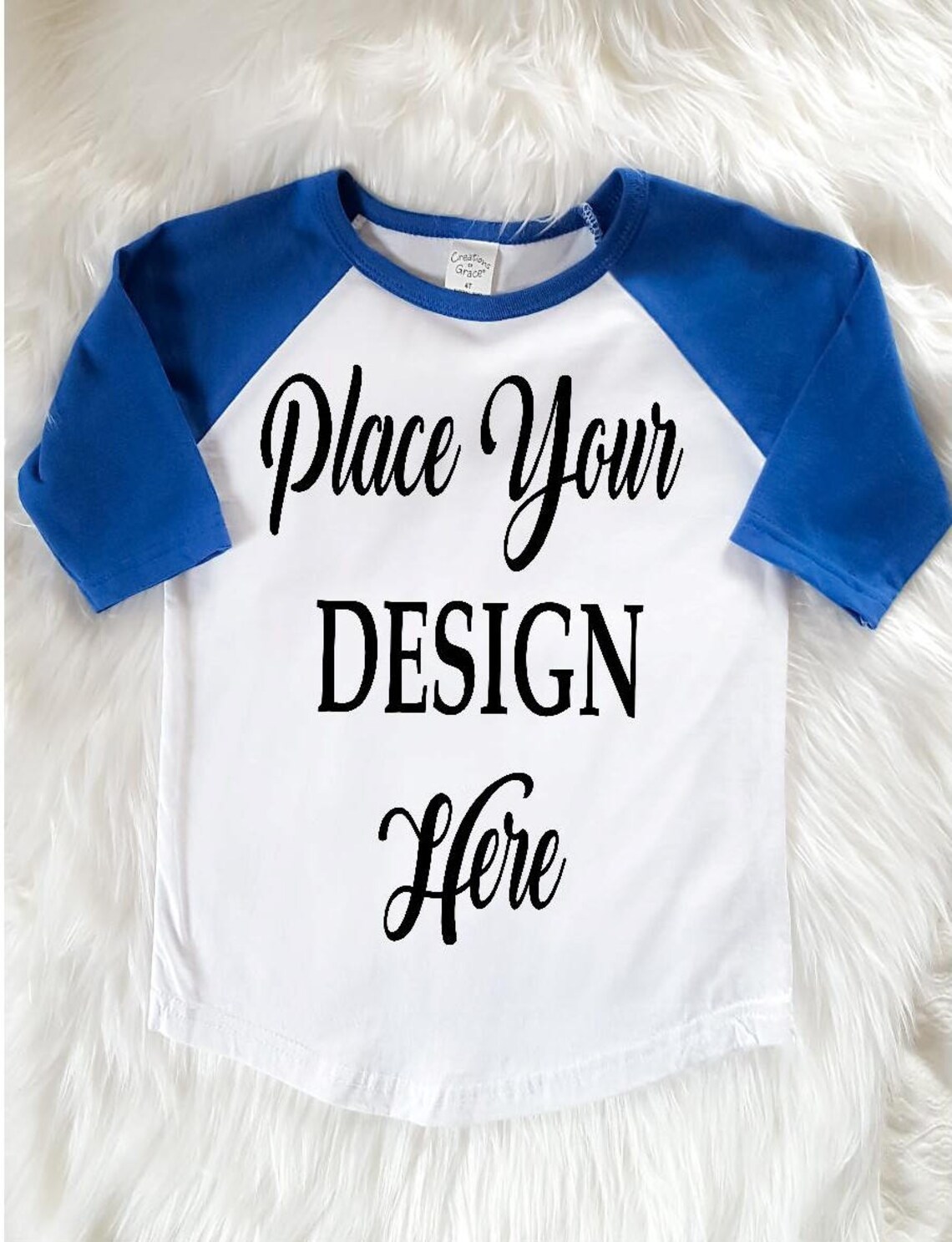 Download Blue Sleeve Raglan Child's Mock-up | Etsy