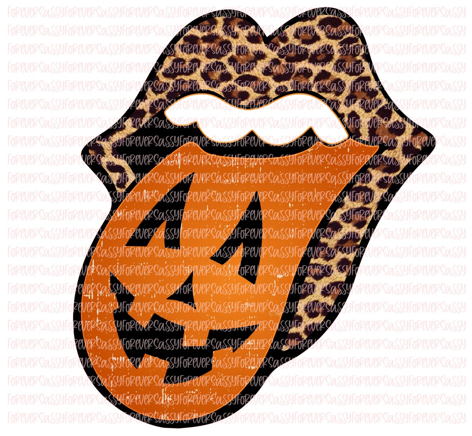 Pumpkin Lips Pumpkin Tongue Halloween Design Digital | Etsy
