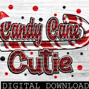 Candy Cane Cutie, Weihnachtsdesign, Sublimation Design, Digital Download, PNG Datei