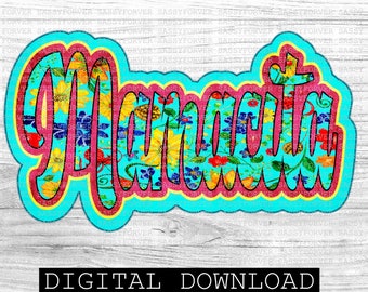 Mamacita Png, Retro Design, PNG file, Mexican design, Digital download, Spanish PNG