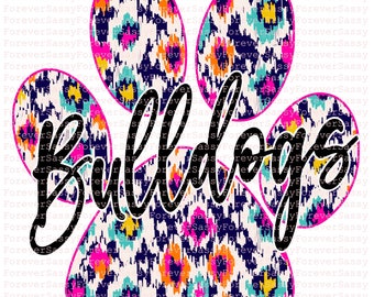 Bulldogs, Paw Print, Digital Download, Png