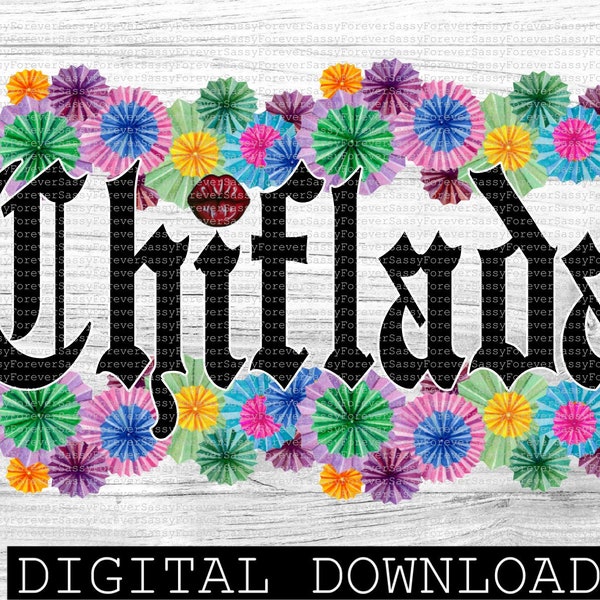 Chiflada PNG: Design de flores mexicanas (download digital)