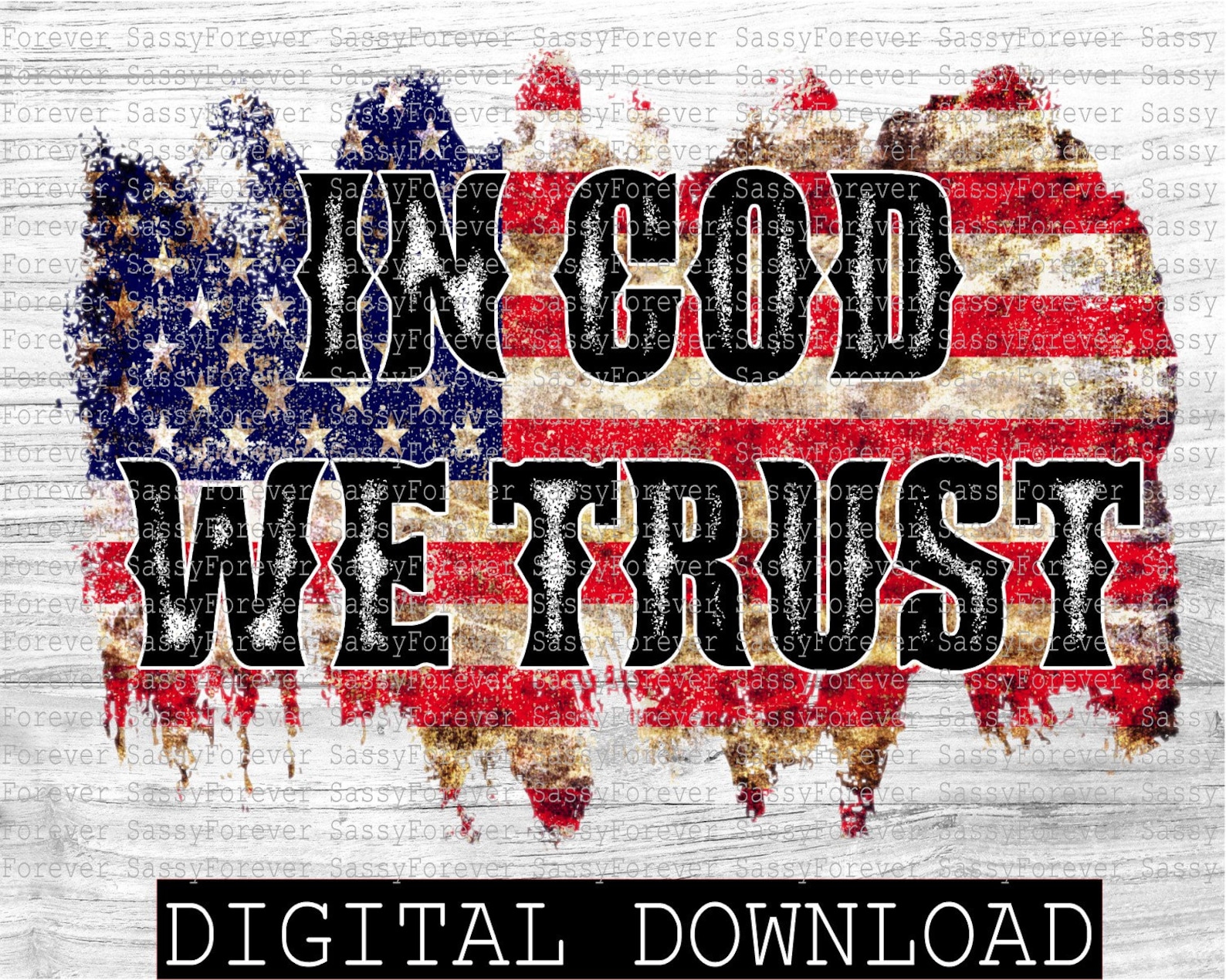 In God We Trust American Flag Digital Download Png file | Etsy