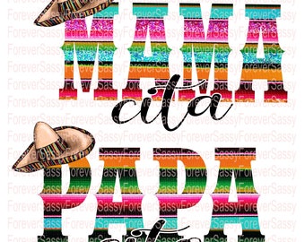 Mamacita/Papacito, mexikanisches Design, Digitaler Download
