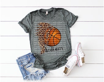 Indians Basketball, Leopard Headdress, Digital download, PNG file