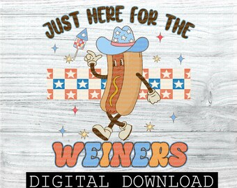 Funny 4th of July Hotdog Design: Patriotic PNG File (Digital Download)