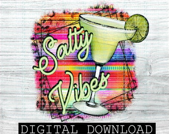 Salty Vibes, PNG file, Mexican design, Digital download, Spanish PNG