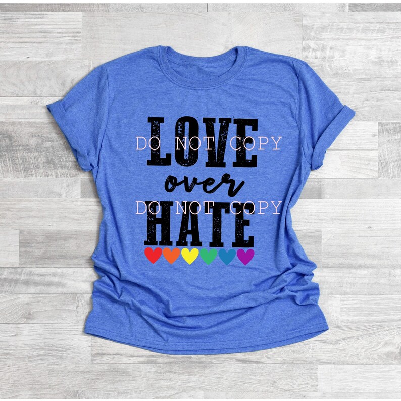 Love Over Hate Pride Digital Download Etsy