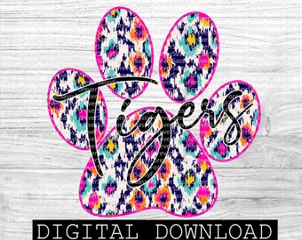 Tigers, Paw Print, Digital Download, Png