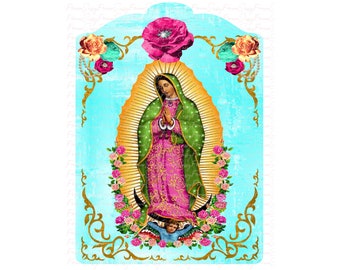 Our Lady of Guadalupe PNG: Mexican Art Digital Download