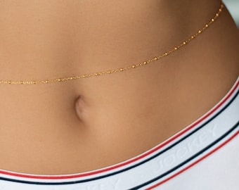 Gold Belly Chain, Dainty Gold Belly Chain, Silver Belly Chain, Bikini Jewelry, Beach Jewelry, Waist Jewelry, Belly Jewelry, Gold Waist Chain