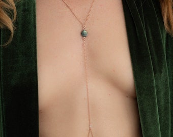 Rose gold body best sale chain