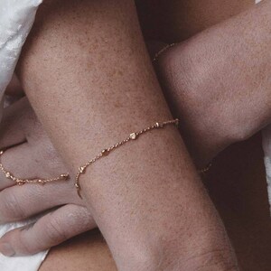 18k gold vermeil or sterling silver bracelet with beads, silver beaded bracelet, gold beaded bracelet, simple gold bracelet, dainty bracelet
