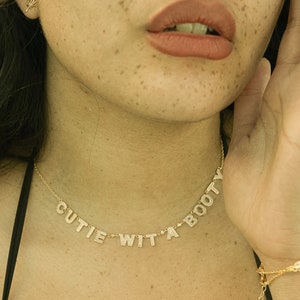 Gold Cutie Wit A Booty Necklace Gold Cutie Necklace Gold - Etsy