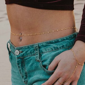 Gold Belly Chain, 18k Gold Vermeil, Sterling Silver, Waist Jewelry, Gold Waist Chain, Silver Belly Chain, Gold Body Chain, Waist Chain Gold