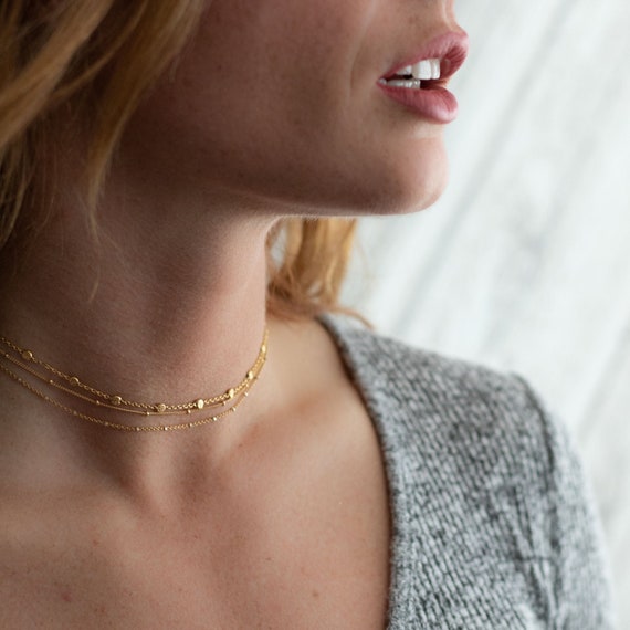 Collana Girocollo In Argento Sterling 925 Con Piastrine Moneta - Catena Regolabile 33+6cm, Stile Minimal - 2