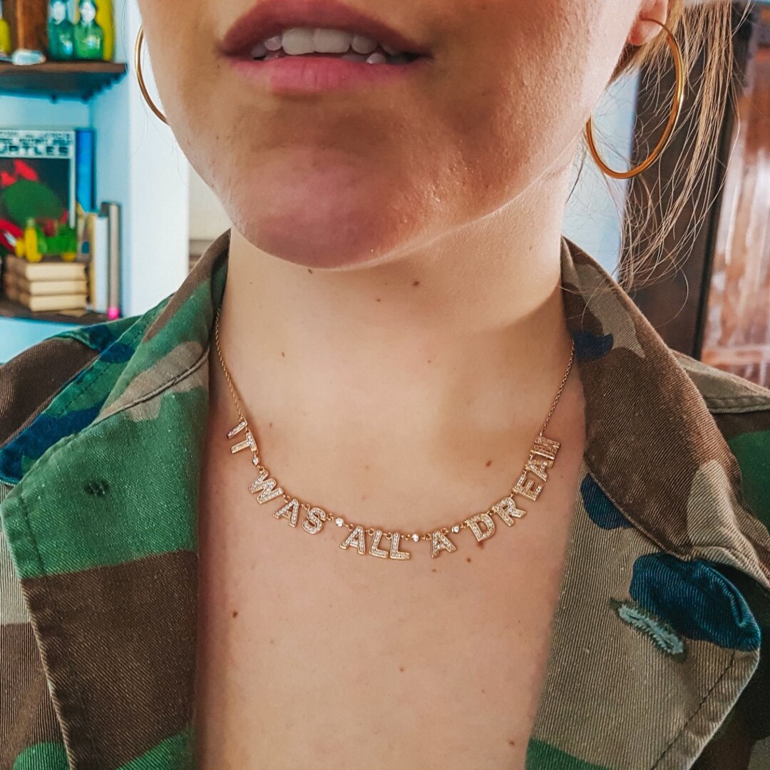 Gold It Was All A Dream Necklace Gold Inspirational Necklace Etsy