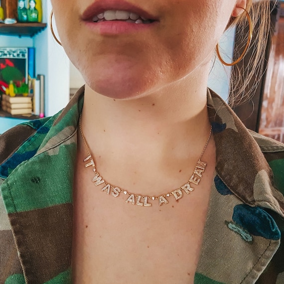 Gold It Was All A Dream Necklace Gold Inspirational Necklace Etsy