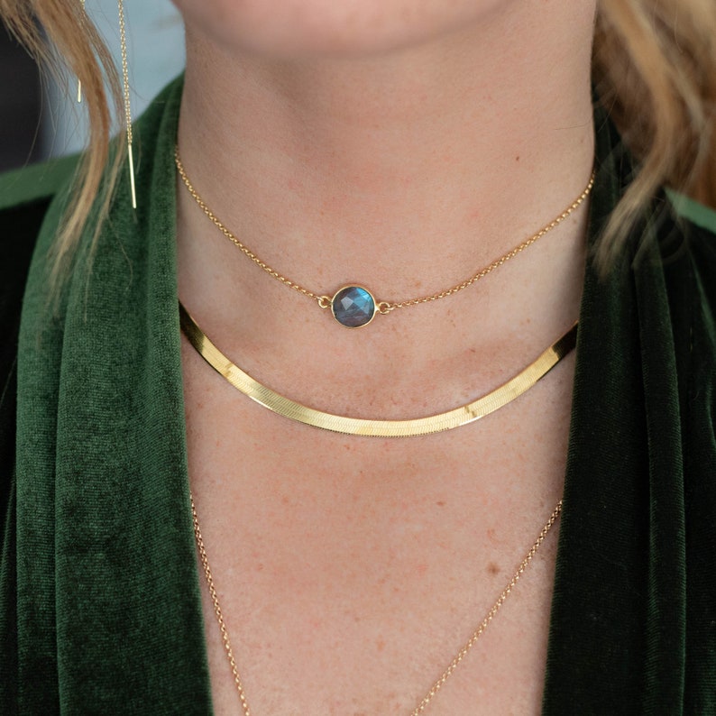 Gold Choker With Gemstones Gold Choker 18k Gold Gemstone Choker Necklace Gold Choker Necklace