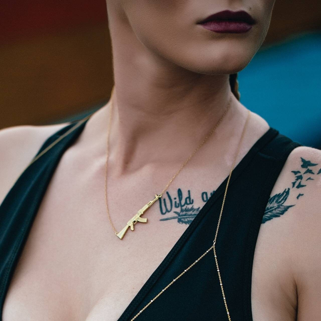 Gold Gun Necklace Gold Gun Necklace 