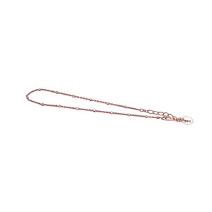 Tobillera de oro de 18k, tobillera con cadena, tobillera de oro, pulsera de tobillera de oro, pulsera de tobillo de oro, tobillera de plata delicada, tobilleras para las mujeres Rose Gold