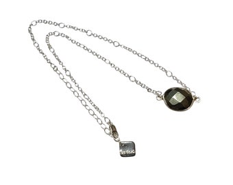 Sterling Silver Pyrite Choker Necklace, Gemstone Bridal Jewelry
