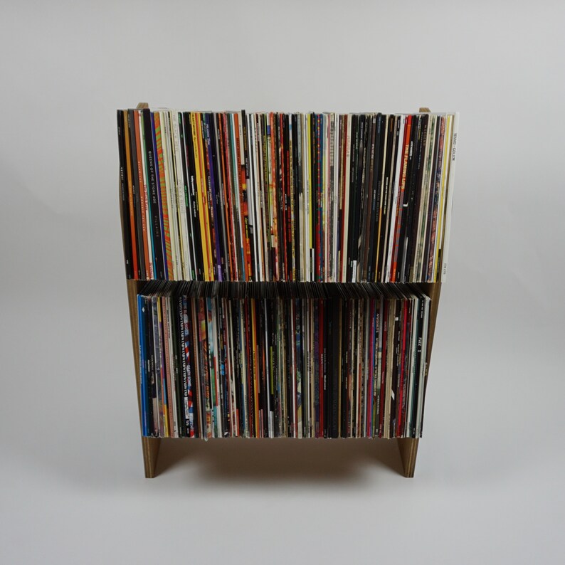 Vinyl Record Storage Bookshelf Holds 300 LP's Kallax Etsy