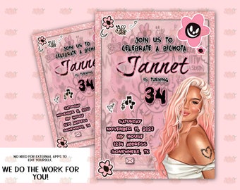 Karol G, Bichota Season Birthday Party invitation