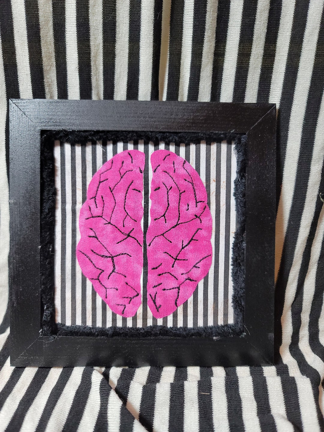 Handmade Scrap Fabric Painting Brain - Etsy