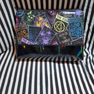 Handmade Neon Tarot Makeup Pouch