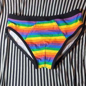 Handmade Rainbow Briefs SIZE MEDIUM