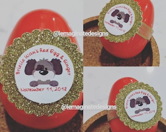 Gold Red 25, red egg & ginger party egg gift baby favors, Chinese zodiacs, red egg party, one month, 100 day birthday, horse FREE SHIPPING