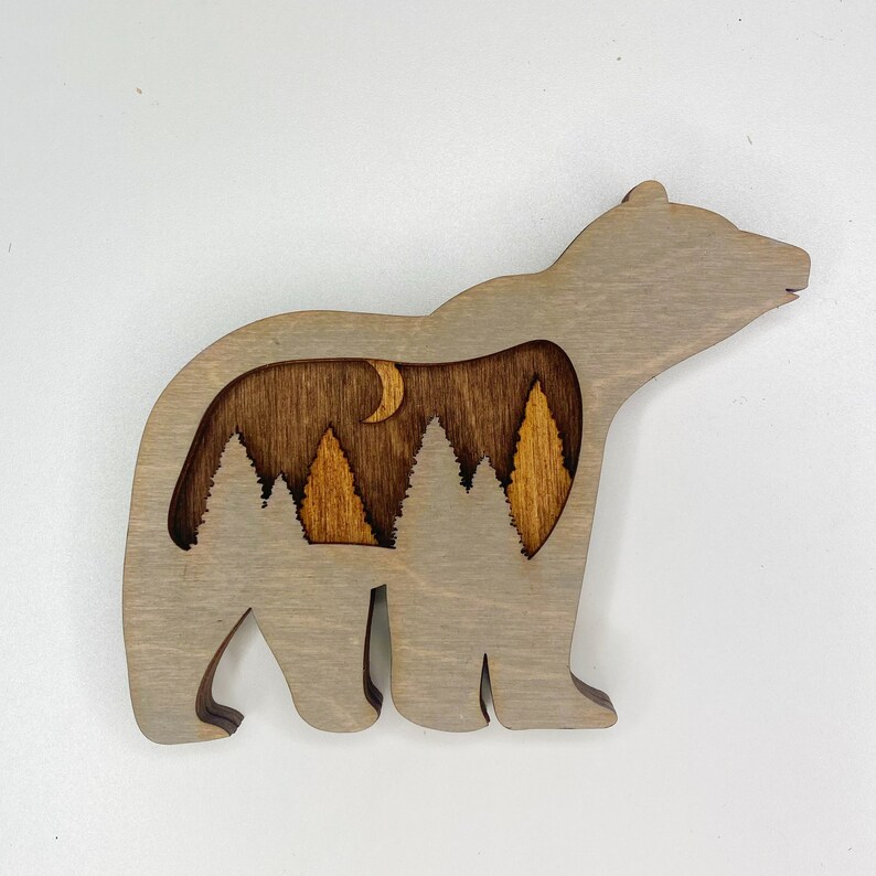 Rustic Bear Decor for Cabin Cute Bear Decor for Nursery Etsy